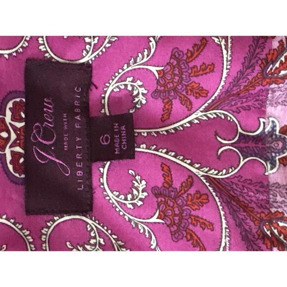 J.Crew Women's Purple Paisley Patterned Button-Up shirt size 6 - Picture 7 of 9